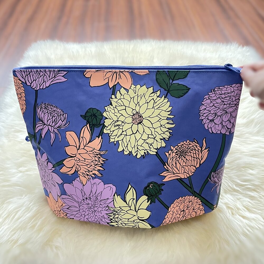 NWOT Baggu Go Pouch Large - Dahlia (Garden Flowers)
